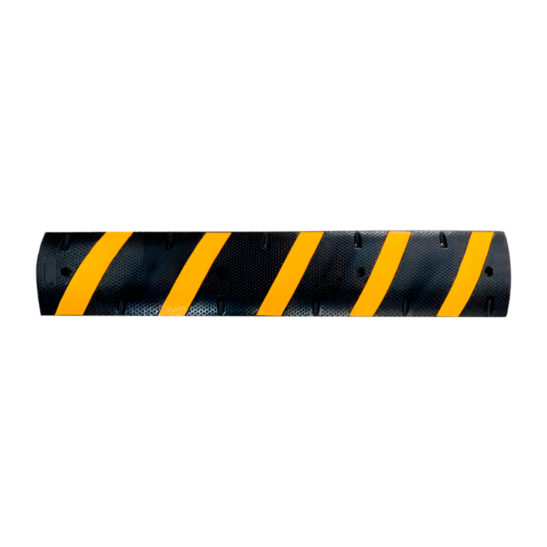 Rompemuelle o reductor de velocidad de caucho SBR de 1.83 m x 30 cm x 5 cm de SODECA, ideal para control de tráfico.